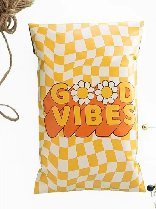 Good Vibes Yellow Shipping Mailer 15 pack  6x9