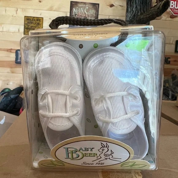 Baby Deer White Infant Slip-On Canvas Shoes