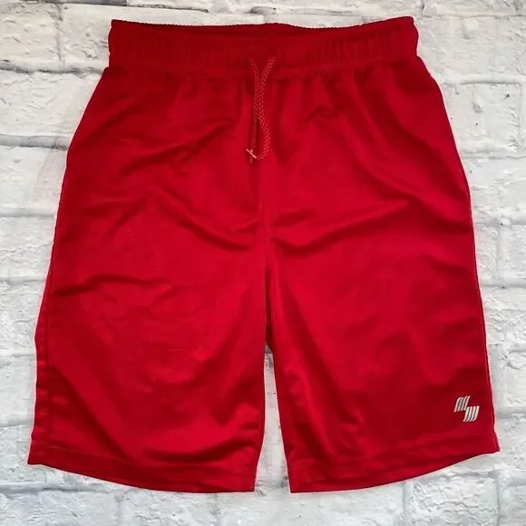 Childrens place sport youth boys L pull on athletic shorts red