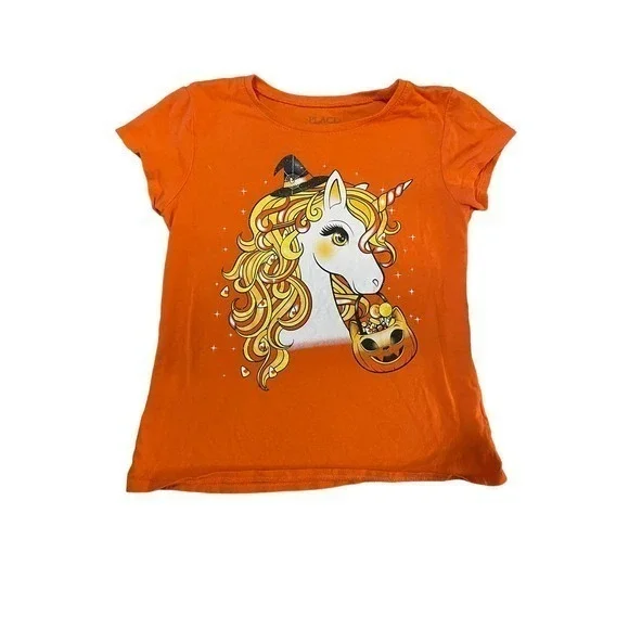 Candy Corn Unicorn Halloween T-Shirt
