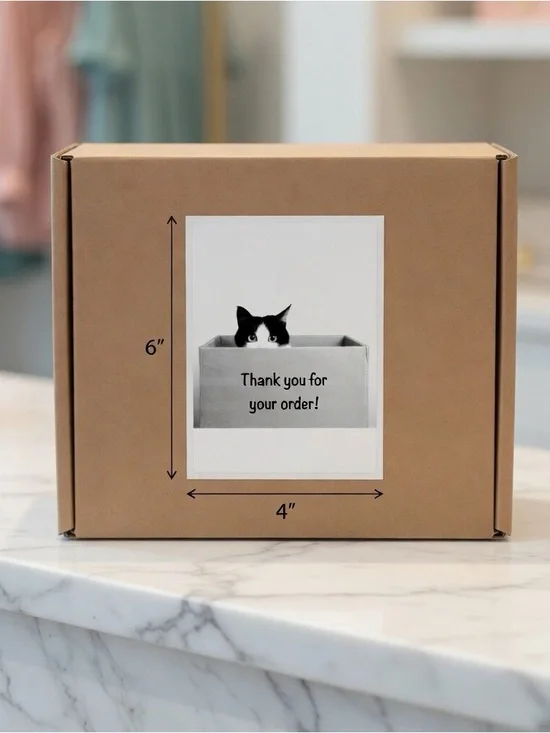 Kitty Thank You Stickers 4”x6” 100ct. New