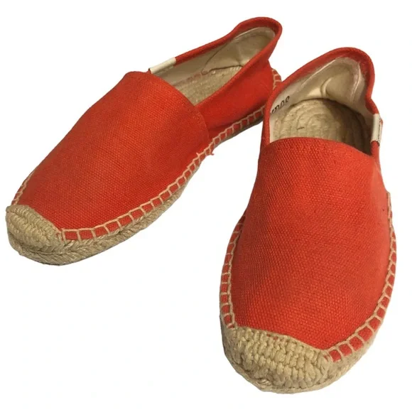 SOLUDOS Dali Espadrilles in Tangerine Red Size 5