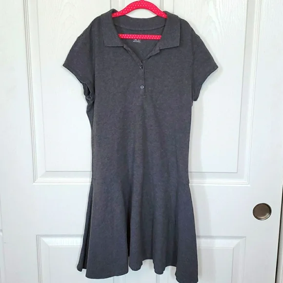 Grey  Children's‎ Place Polo Shirt Dress sz 16