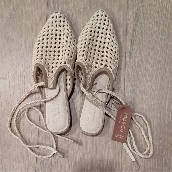 Beige Crochet Women's Shoes
