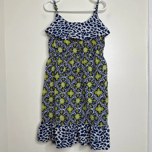 Children’s Place Lightweight Summer Dress Kids size 7/8 Mixed geometric print