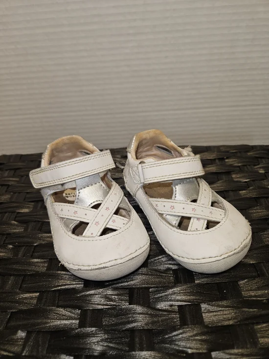 OshKosh B'gosh White and Silver Baby Mary Jane Sandals