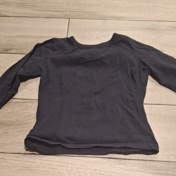 🍋‍🟩 Classic Black Long Sleeve Toddler Shirt🐠