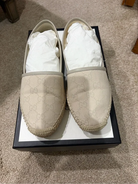 Gucci  Canvas Espadrille Slip-On Authentic