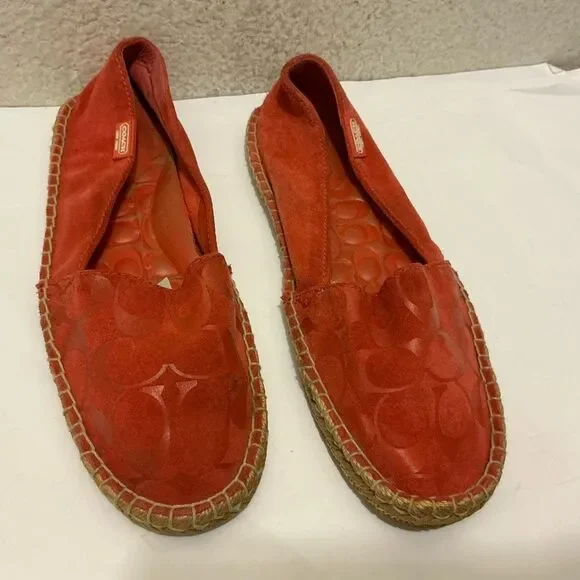 Coach Women's Vibrant Red Espadrilles