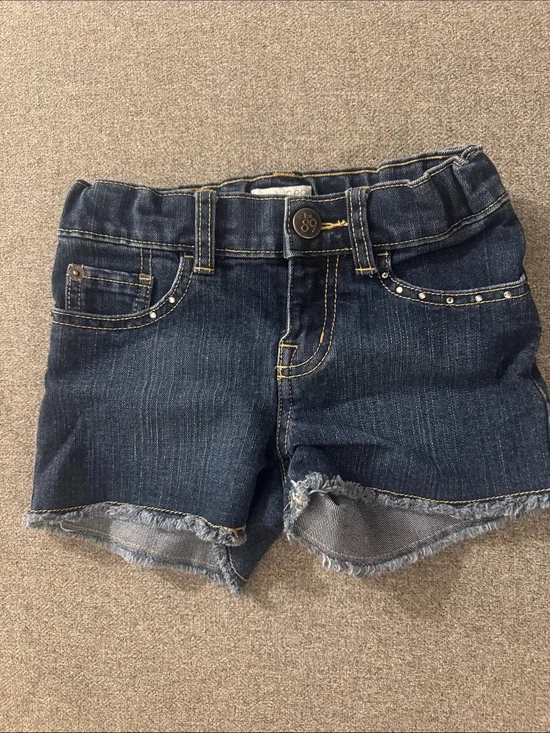 5/$15- Kids Dark Blue Denim Shorts with Stud Detail