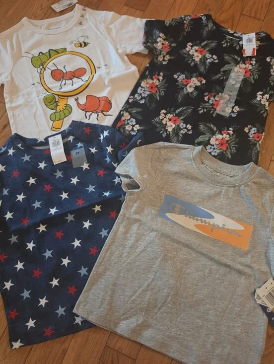The Children's Place White Tee with Sunflower and Bee Graphic