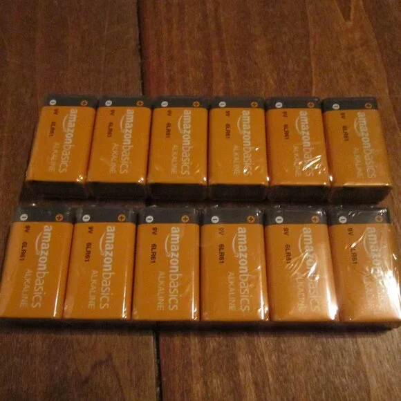 Amazon Basics 12-Pack 9V Alkaline Batteries