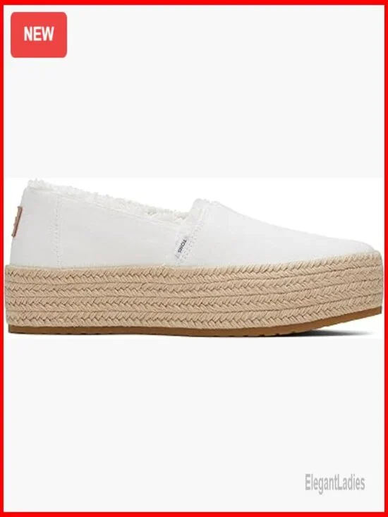Women's Espadrille Platform Slip-On Shoes with OrthoLite Insole
