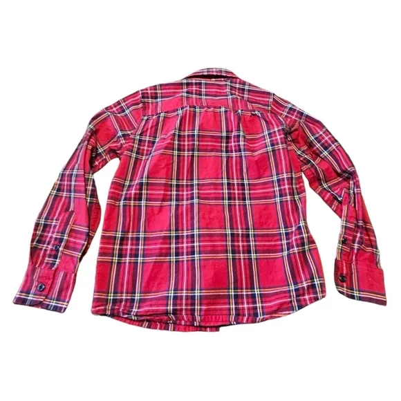 Children's Place Red Plaid Button Down shirt Size S (5/6)