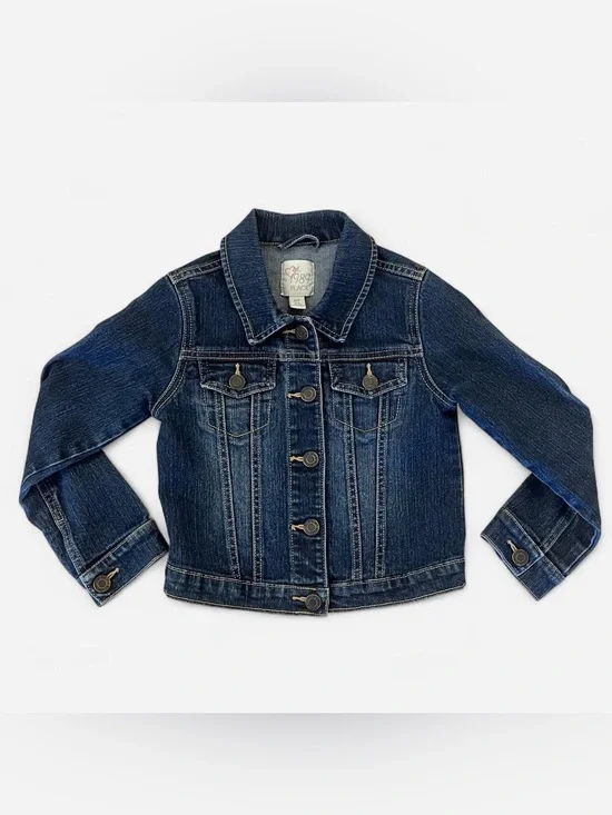 NWOT Children’s Place Girls Dark Blue Denim Jean Jacket
