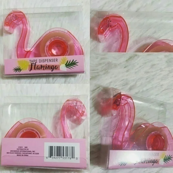 🛍Transparent Pink Flamingo Tape Despenser …