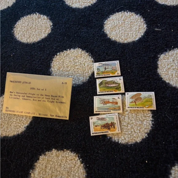Vintage mint Maldives postage stamps