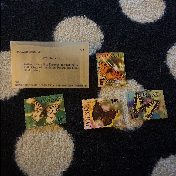 Vintage mint Poland postage stamps