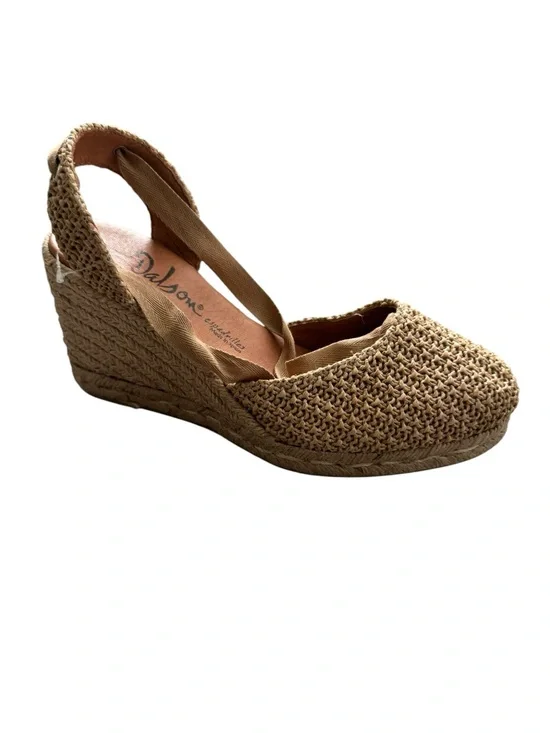 Anthropologie Dalson Espadrilles Tan Crochet womens size 10 New
