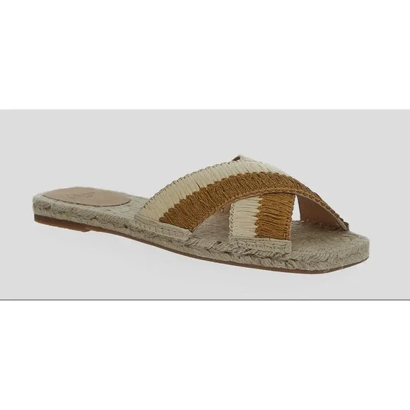 Castaner Espadrille Raffia Criss Cross Slide‎ Sandals - Women's Designer Shoes
