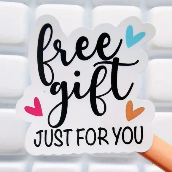 50 PC 'Free Gift Just for You'  Stickers for Small Business - Self Adhesive