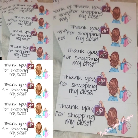 60 ct Sticker Set shopping woman
