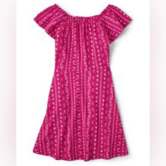 Girls Print‎ Smocked Dress - Pink