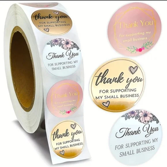 Thank You Small Business Sticker Labels - 500 Count