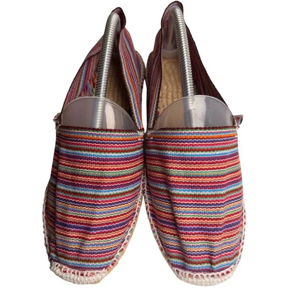 Alpargatus Rainbow Stripe Espadrille Flats Made in Spain Vegan EU 41