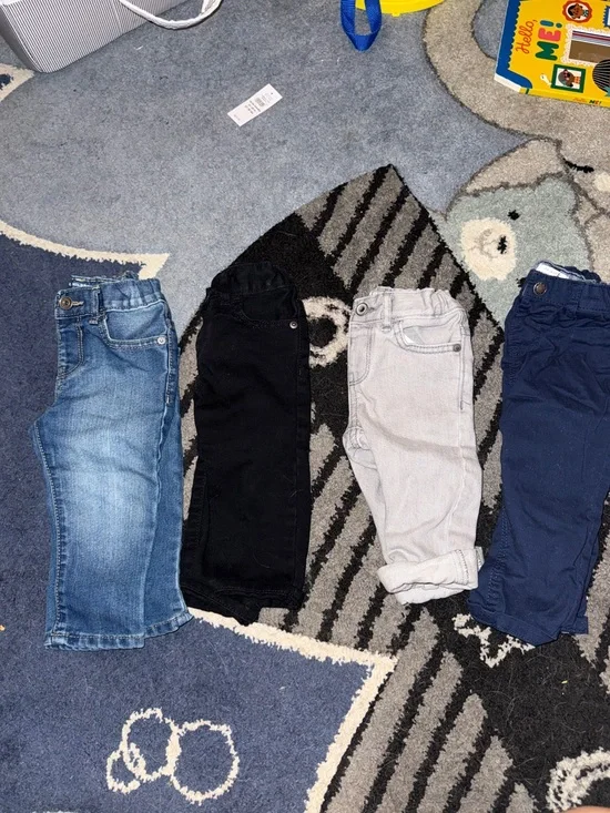 Kids Bottoms jeans bundle - Assorted Colors Pack (Blue, Black, Light Gray, Navy)