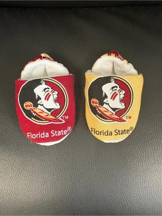 Florida State Seminoles Newborn Unisex Logo Booties Garnet Gold