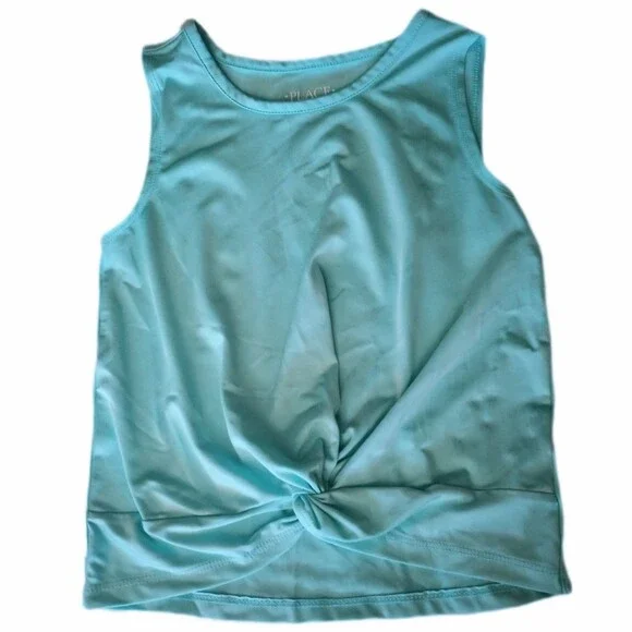 Children's Place Blue Knotted Tie Tank Top sz M 7/8 Girls