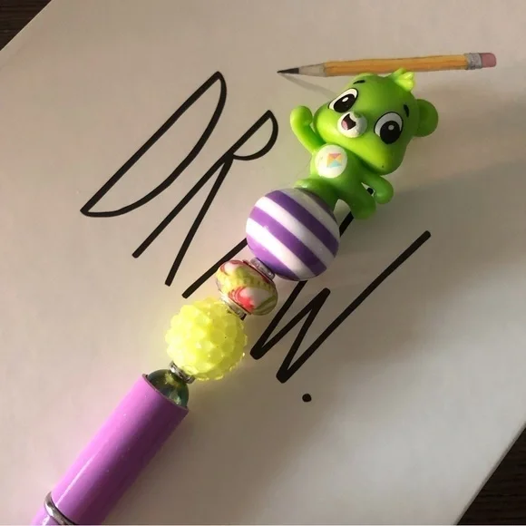 The Care Bears: Do-Your-Best Bear handmade beaded pen