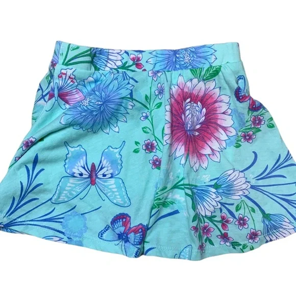 Place blue floral‎ butterfly knit skirt size 3T
