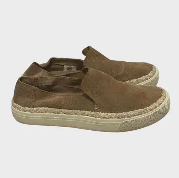 TOMS Women's Brown Suede Slip-On Espadrille Sneakers Size 7.5