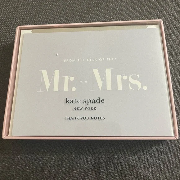 Kate Spade Wedding Thank You Notes. New In The Box.