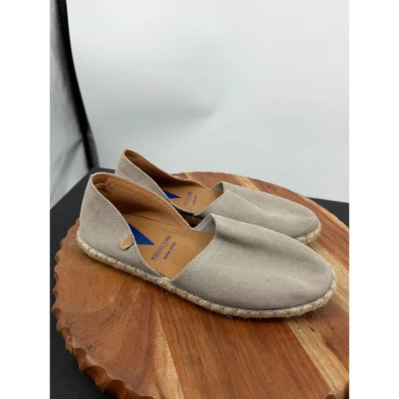 Verbenas carmen Espadrille Flats Womens 39 8 Grey Suede Spain Slip On Shoes