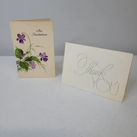 VTG Hallmark Greeting Cards 1967 Teacher Appreciation Thank You Note Ephemera‎