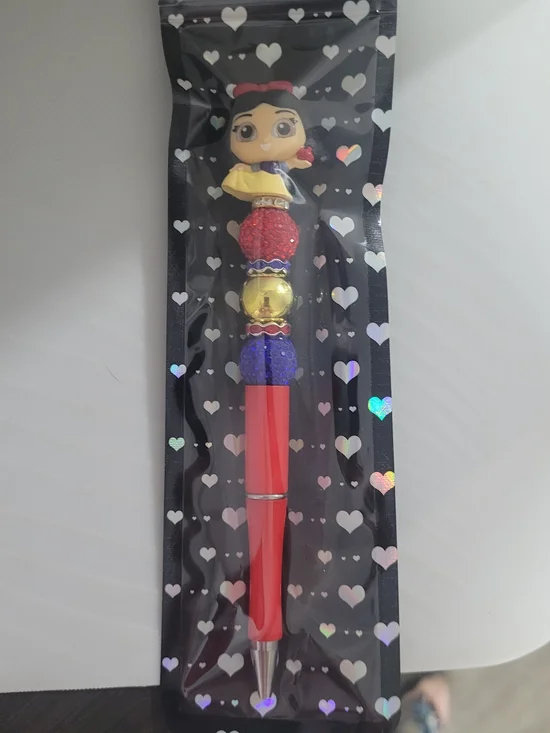 Snow White Beaded Pen