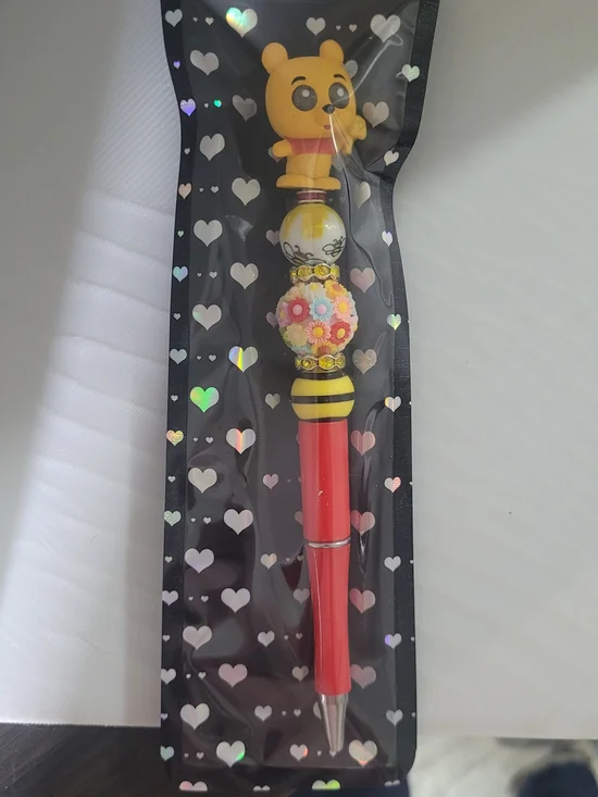 Pooh Bear Beaded Pen