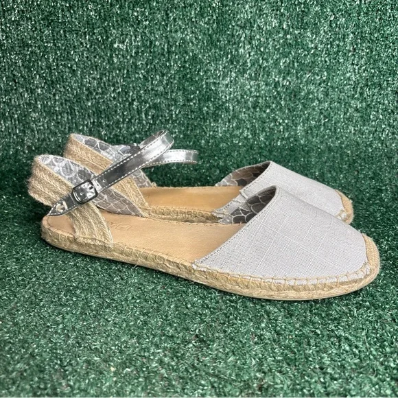 NEW SPERRY TOP SIDER HOPE TAN / SILVER WOMEN ESPADRILLE SANDAL‎ SHOES SZ 11 M
