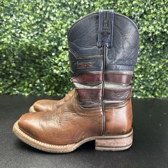 Tin Haul Kids Western Boots Brown Leather Size 13