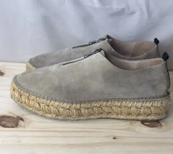 Eric Michael Serena Womens Brown Nubuck Espadrille Platform Shoes Size 39/8.5-9