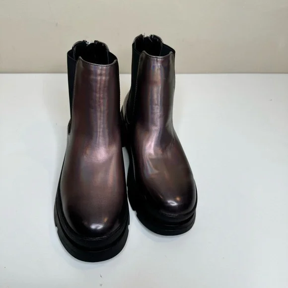 Steve Madden Iridescent Black Girls Boots Booties Sz 3 NWOT