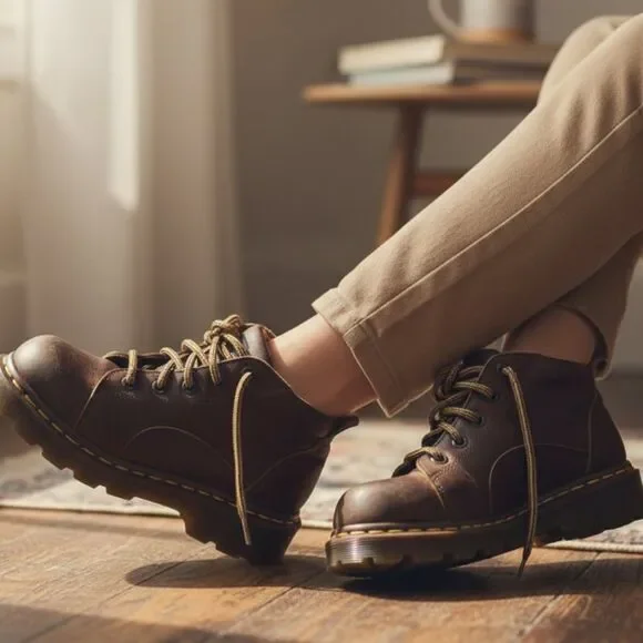 Dr. Martens Vintage 8444 Brown Leather Ankle Boots Made in England