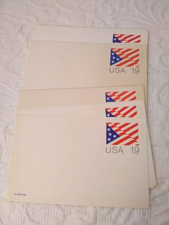 Lot of unused pre stamped usps postcards: 1991 USA postcards, George wythe 1985