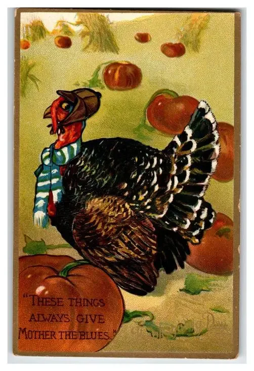 Raphael Tuck Comic Thanksgiving Turkey Postcard No 162 