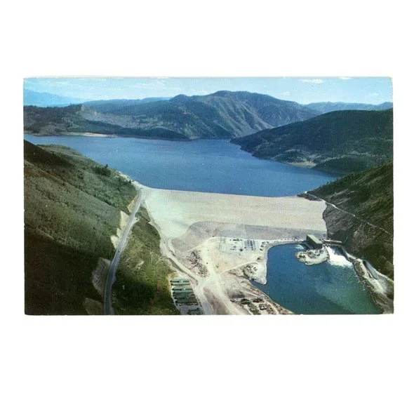 Vintage Postcard Upper Snake River Valley‎ Idaho Palisades Dam Lake Bonneville