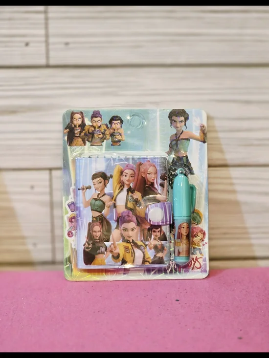 Kpop Demon Hunters Huntrix Girls Mini Stationary Set Journal with Pen