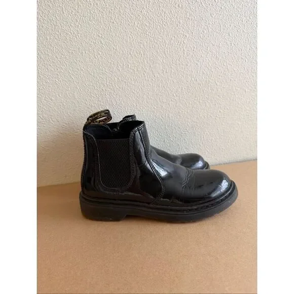 Dr.Martens WOMEN'S PATENT LEATHER CHELSEA BOOTS Girl’s size 3